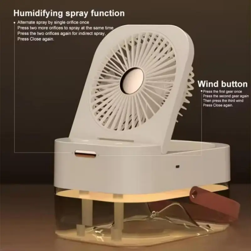 Ventilador de escritorio con humificador